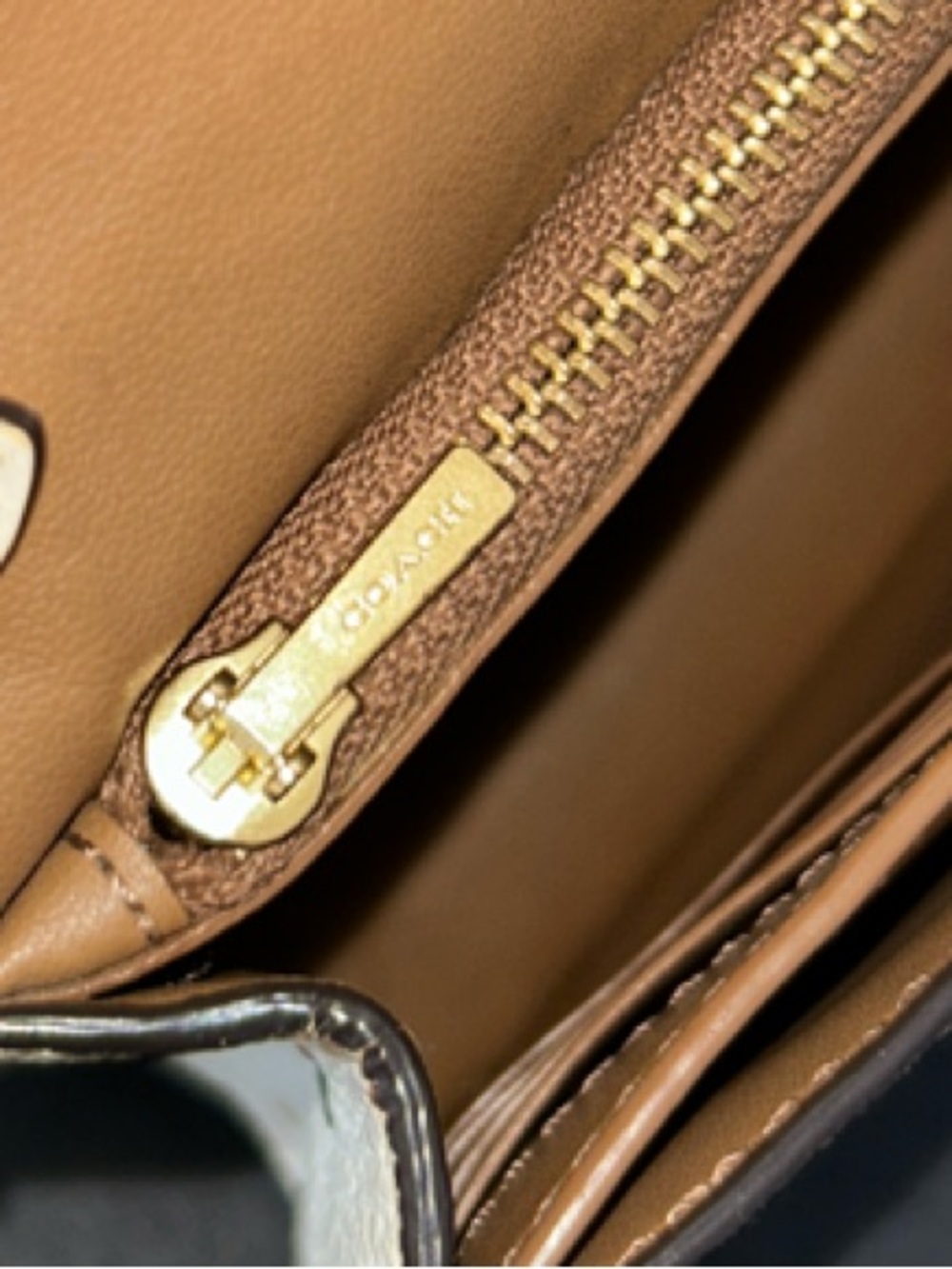 Coach Cream Floral Pebbled Leather Crossbody Bag with Gold-Tone 'C' - Picture 17 of 17